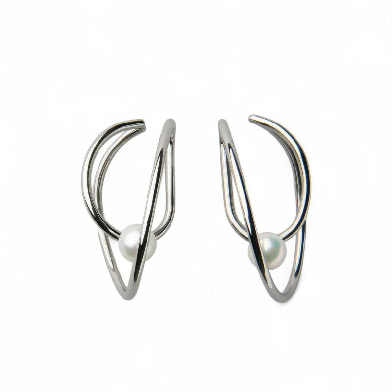 Supple あこや真珠 イヤーカフ(両耳)　7.0-7.5mm SUS316L