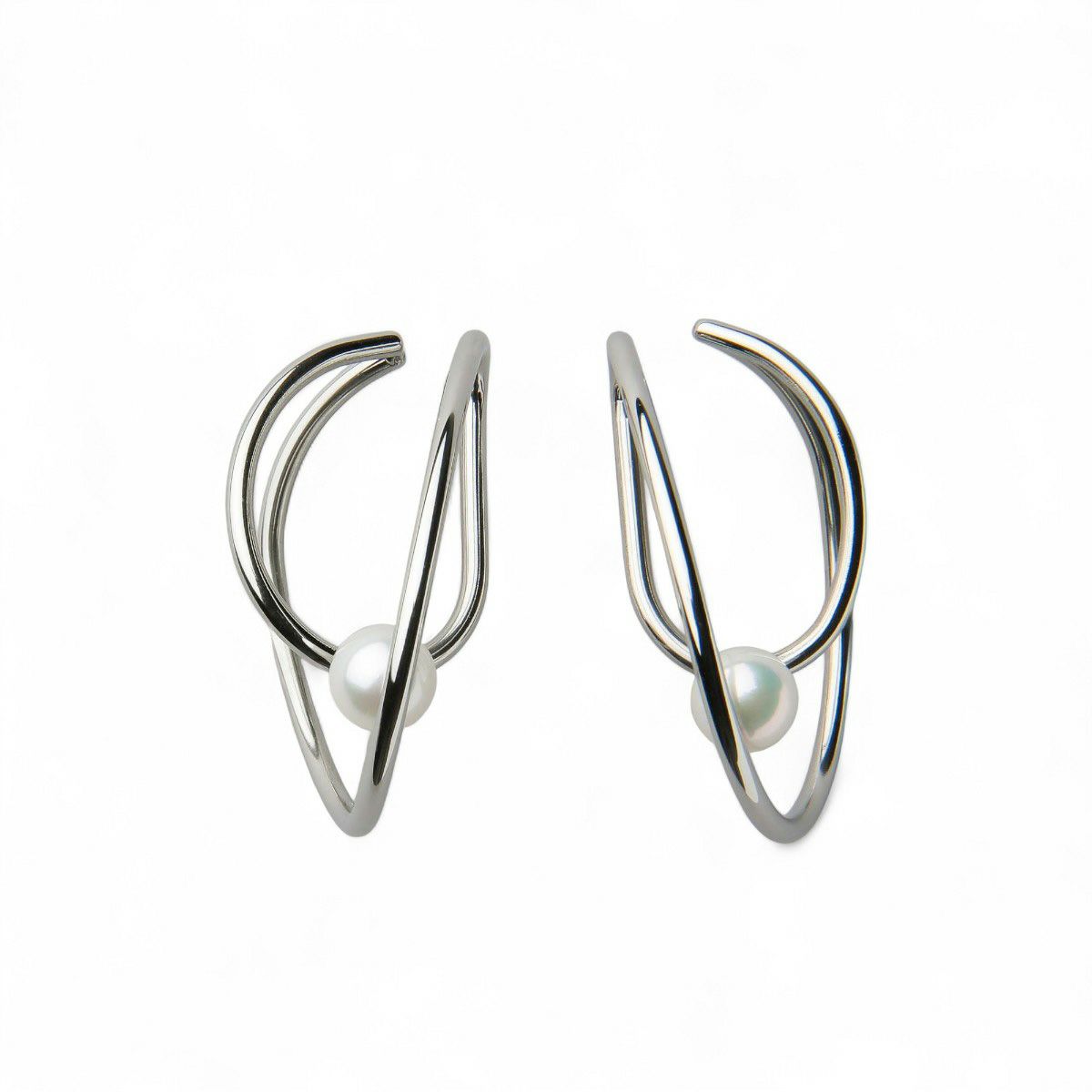 Supple あこや真珠 イヤーカフ(両耳)　7.0-7.5mm SUS316L