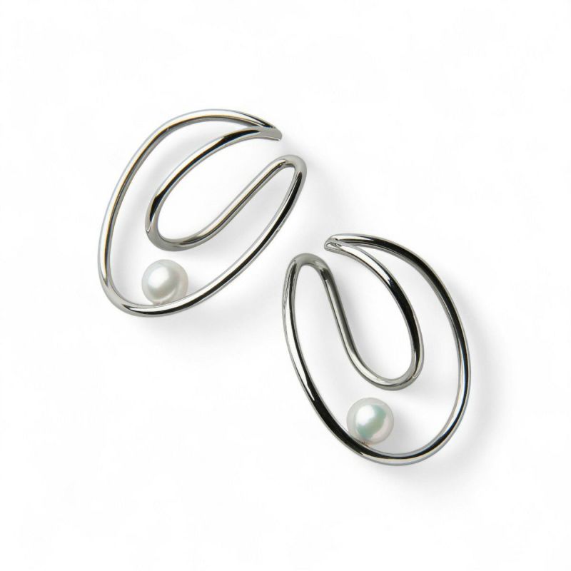 Supple あこや真珠 イヤーカフ(両耳)　7.0-7.5mm SUS316L