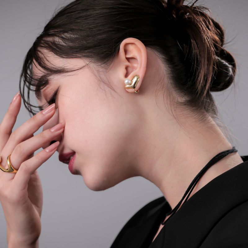 Supple あこや真珠 ハートイヤリング 7.0-7.5mm SV925 GP | あこや真珠