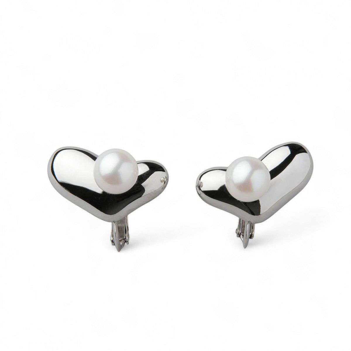 Supple あこや真珠 ハートイヤリング　7.0-7.5mm SV925
