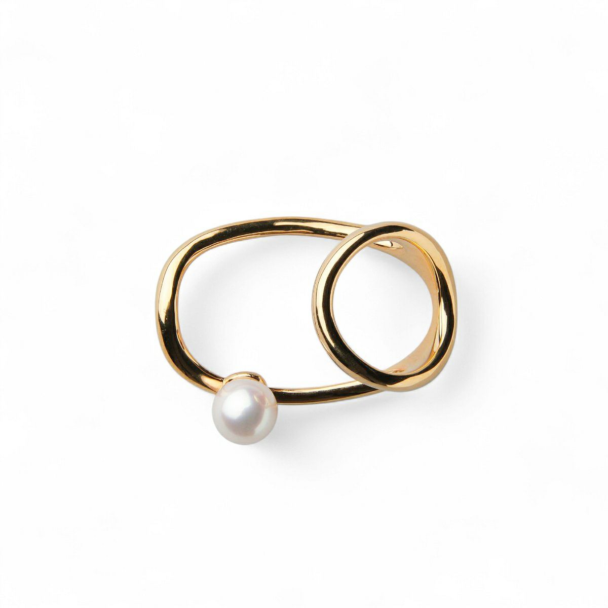  Supple あこや真珠 ダブルフィンガーリング　8.5-9.0mm SV925 GP