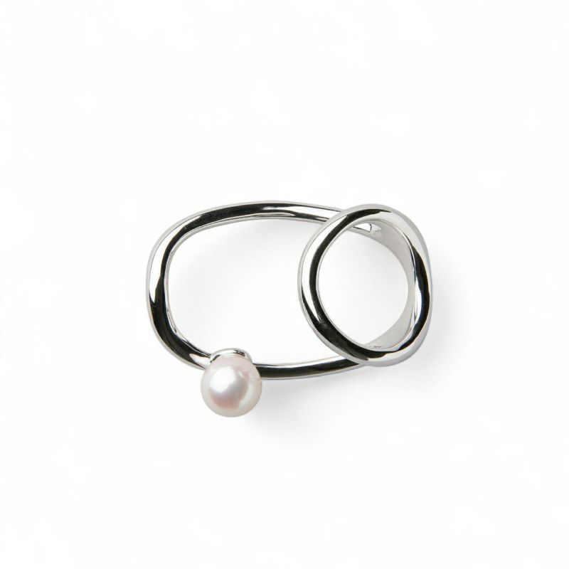 Supple あこや真珠 ダブルフィンガーリング 8.5-9.0mm SV925