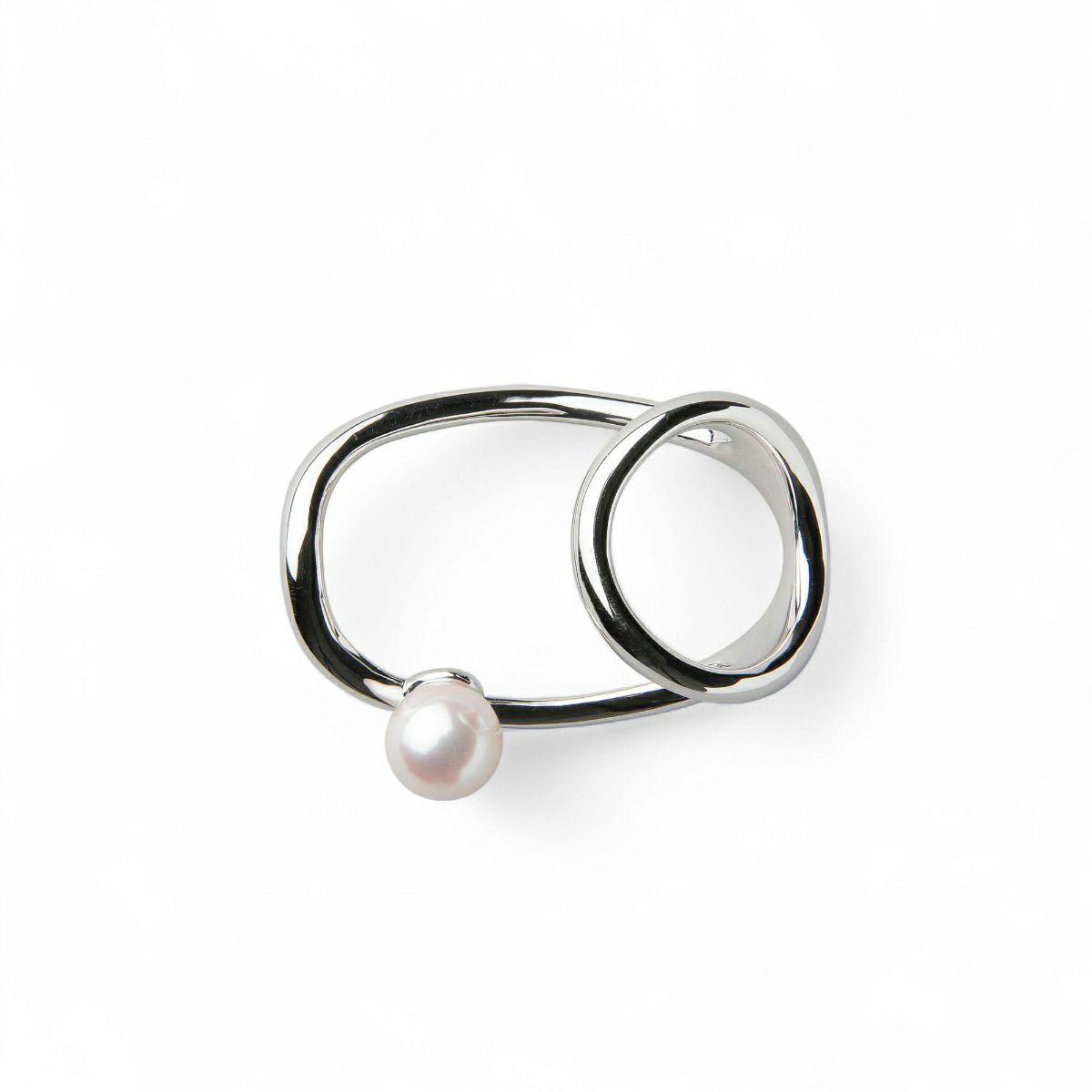 Supple あこや真珠 ダブルフィンガーリング 8.5-9.0mm SV925