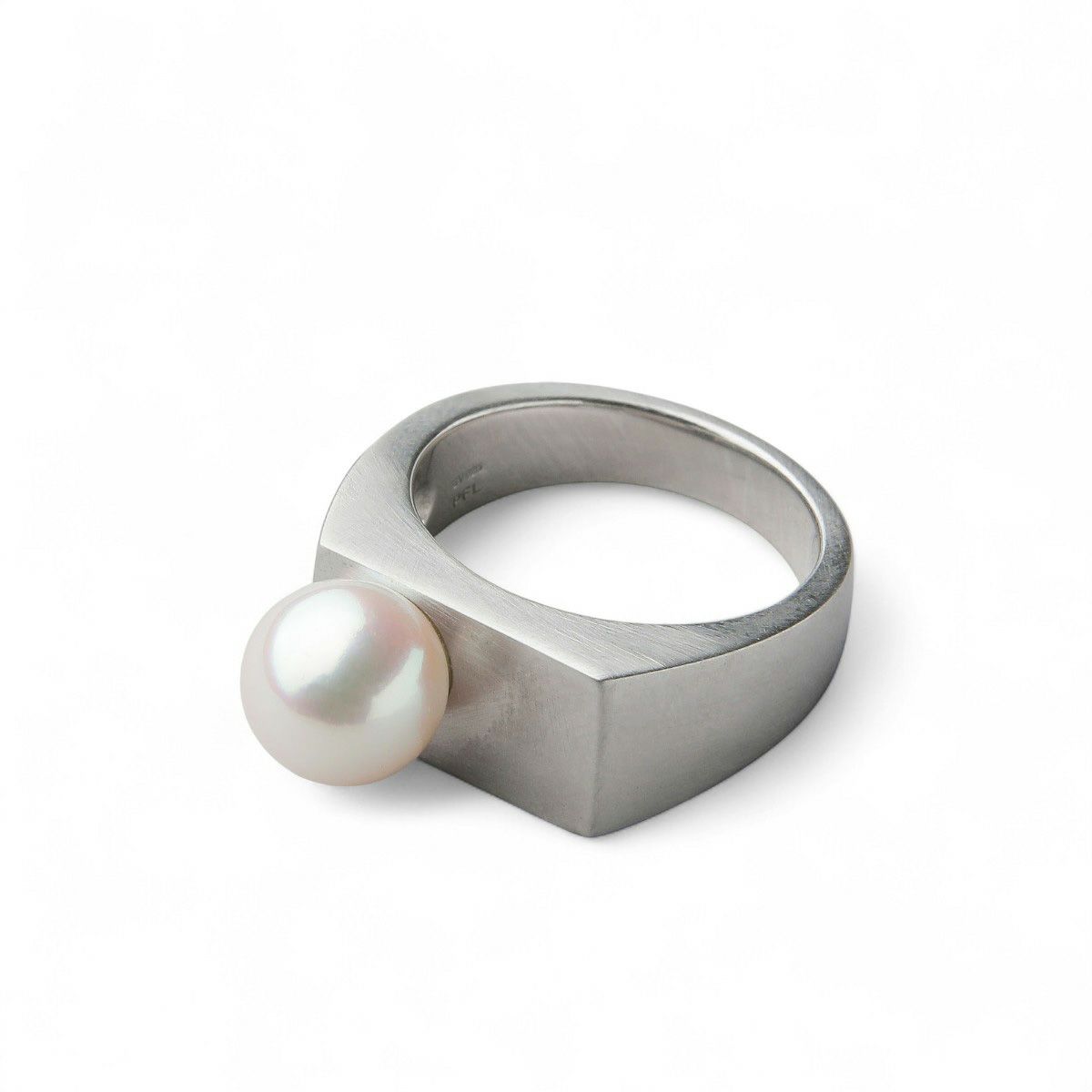 Supple あこや真珠 シグネットリング 8.5-9.0mm SV925