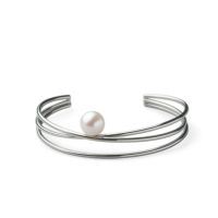 Supple あこや真珠 3連バングル　8.5-9.0mm SUS316L