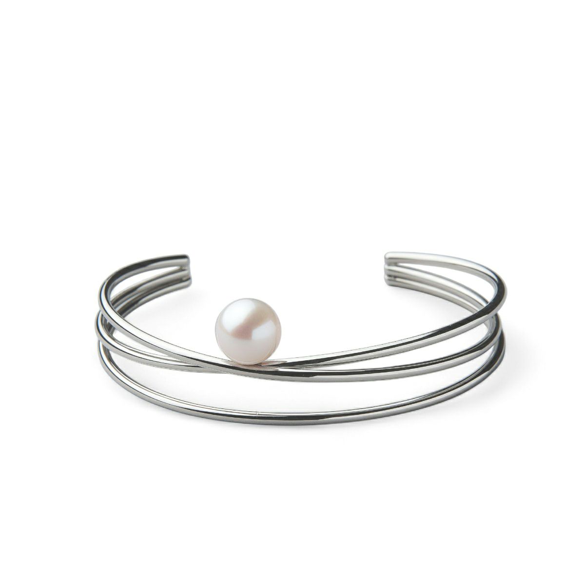 Supple あこや真珠 3連バングル　8.5-9.0mm SUS316L