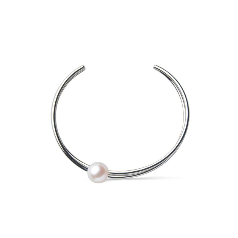 Supple あこや真珠 3連バングル　8.5-9.0mm SUS316L