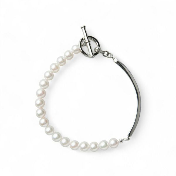 Supple あこや真珠 ハーフブレスレット　5.5-6.0mm SUS316L