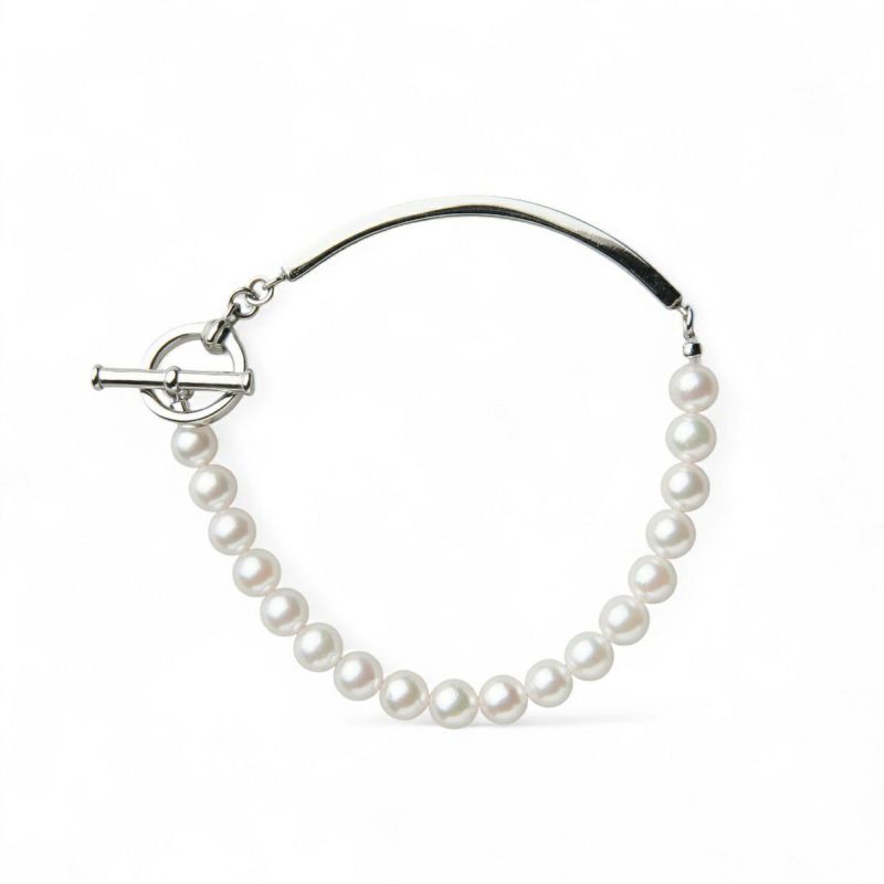 Supple あこや真珠 ハーフブレスレット　5.5-6.0mm SUS316L