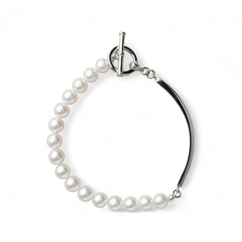 Supple あこや真珠 ハーフブレスレット　6.5-7.0mm SUS316L