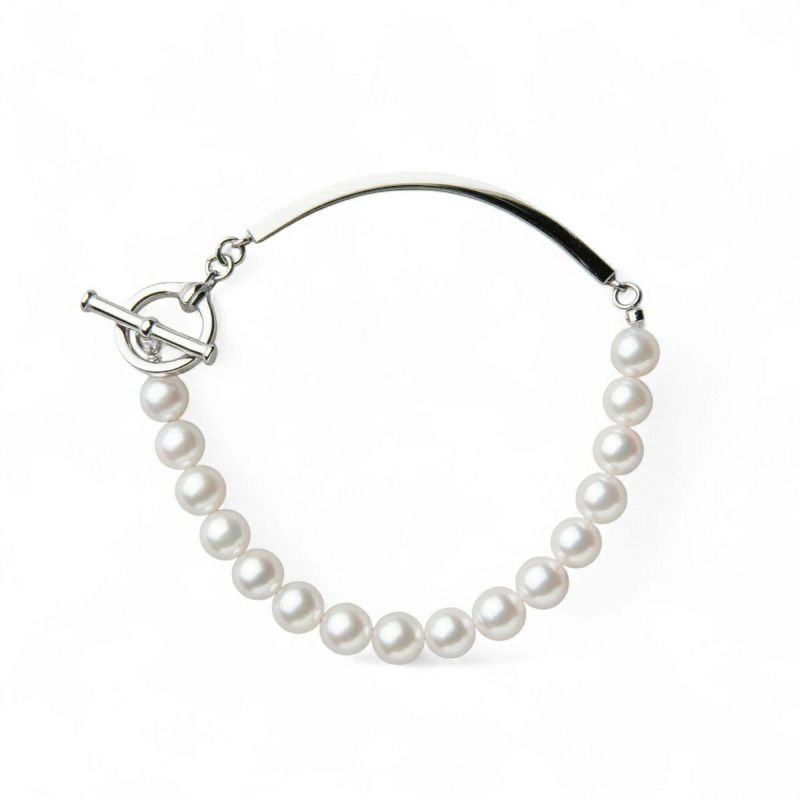 Supple あこや真珠 ハーフブレスレット　6.5-7.0mm SUS316L