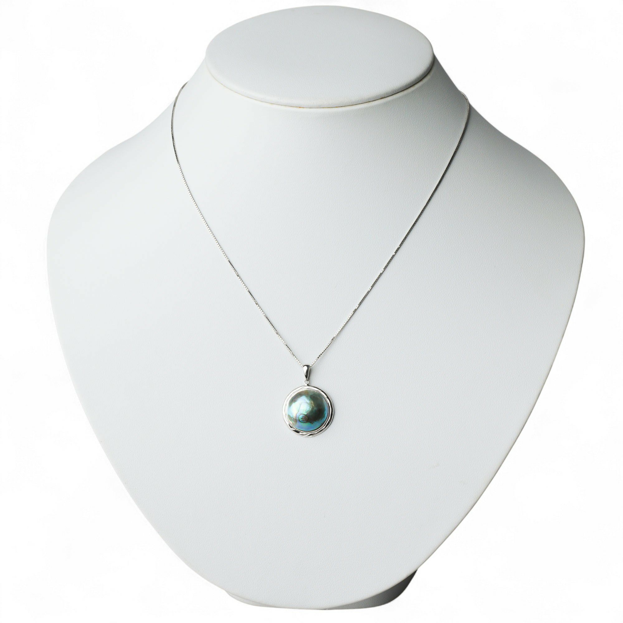  Abalone アワビ真珠 ペンダントトップ　15mmUP K18YG RfP