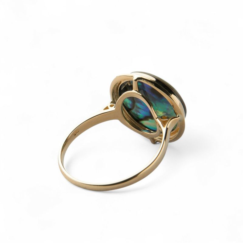 Abalone アワビ真珠 リング12mmUP K18YG