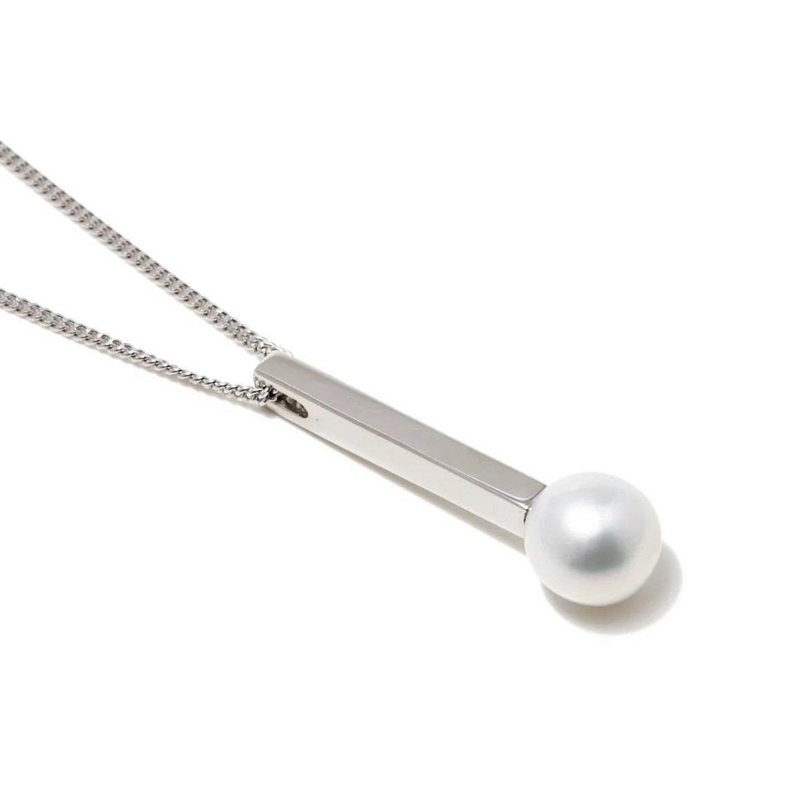 レクタングルペンダント　 淡水真珠 10mmUP SILVER925