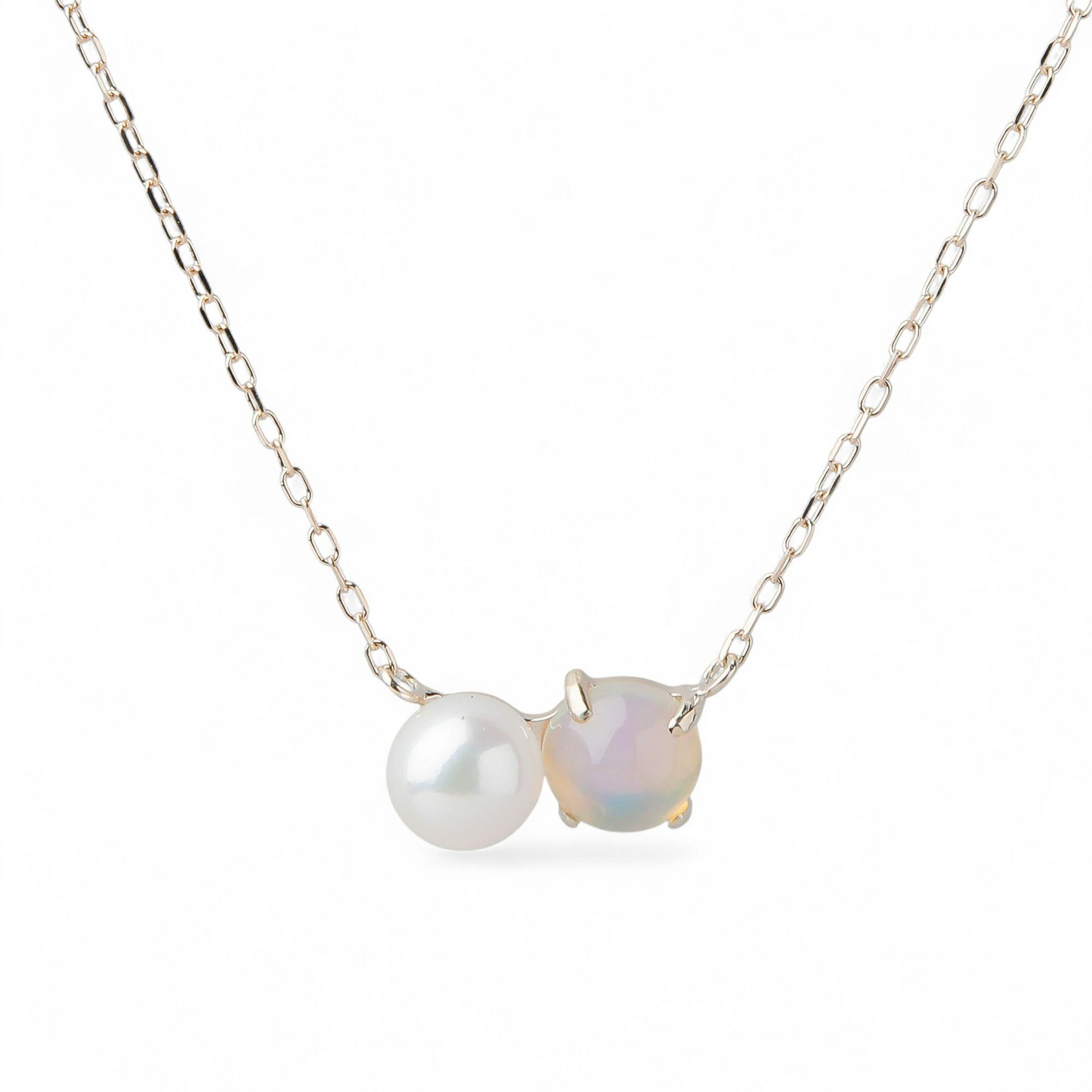 あこや真珠×オパール ペンダント　5.5-6.0mm/6mmUP K10YG