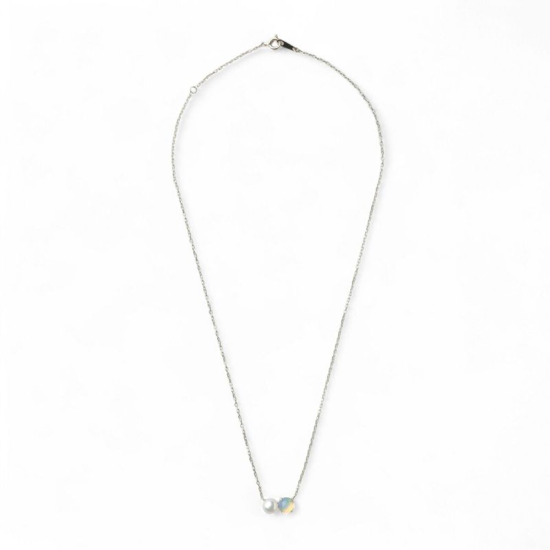 あこや真珠×オパール ペンダント　5.5-6.0mm/6mmUP K10YG