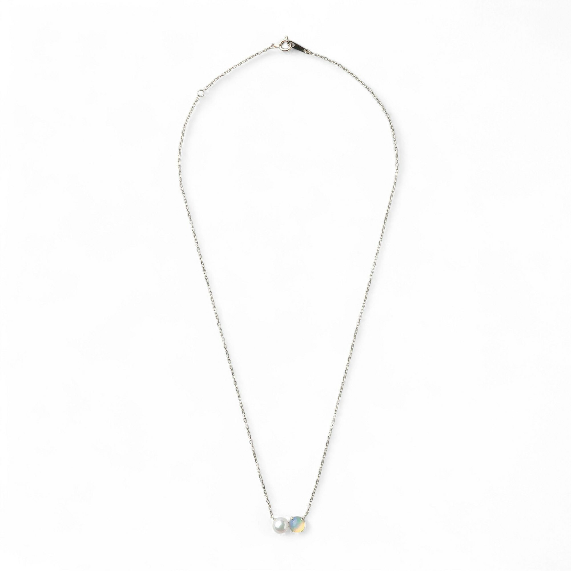 あこや真珠×オパール ペンダント　5.5-6.0mm/6mmUP K10YG