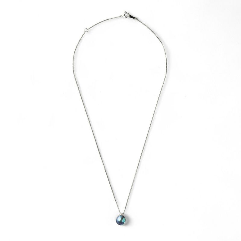 Abalone アワビ真珠 ペンダント　8mmUP K18YG RhP