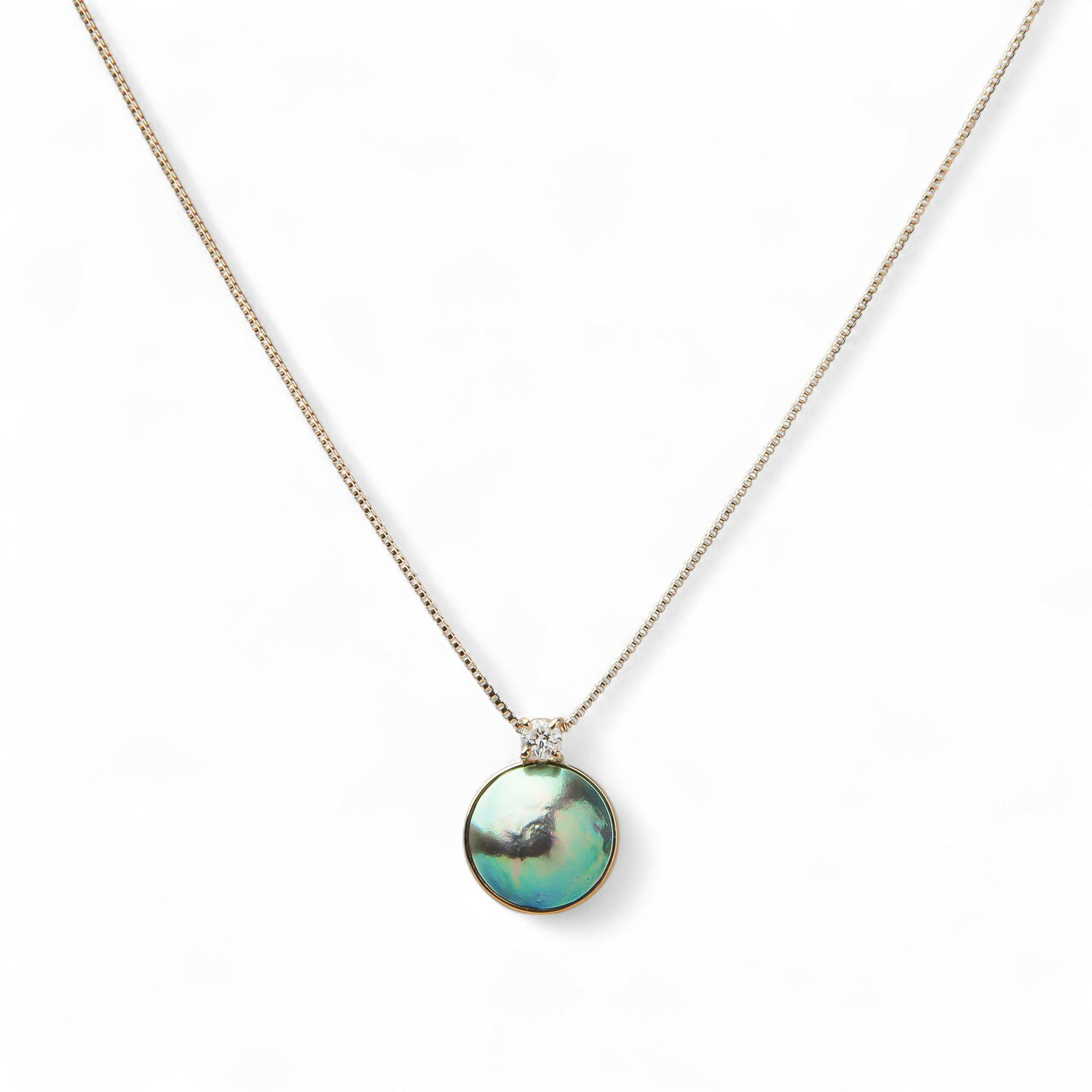 Abalone アワビ真珠 ペンダント　8mmUP K18YG