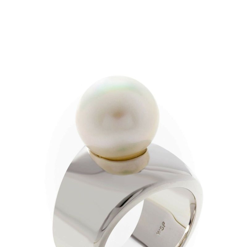 マルレナ マルゴリング　淡水真珠11mmUP ホワイト SV925