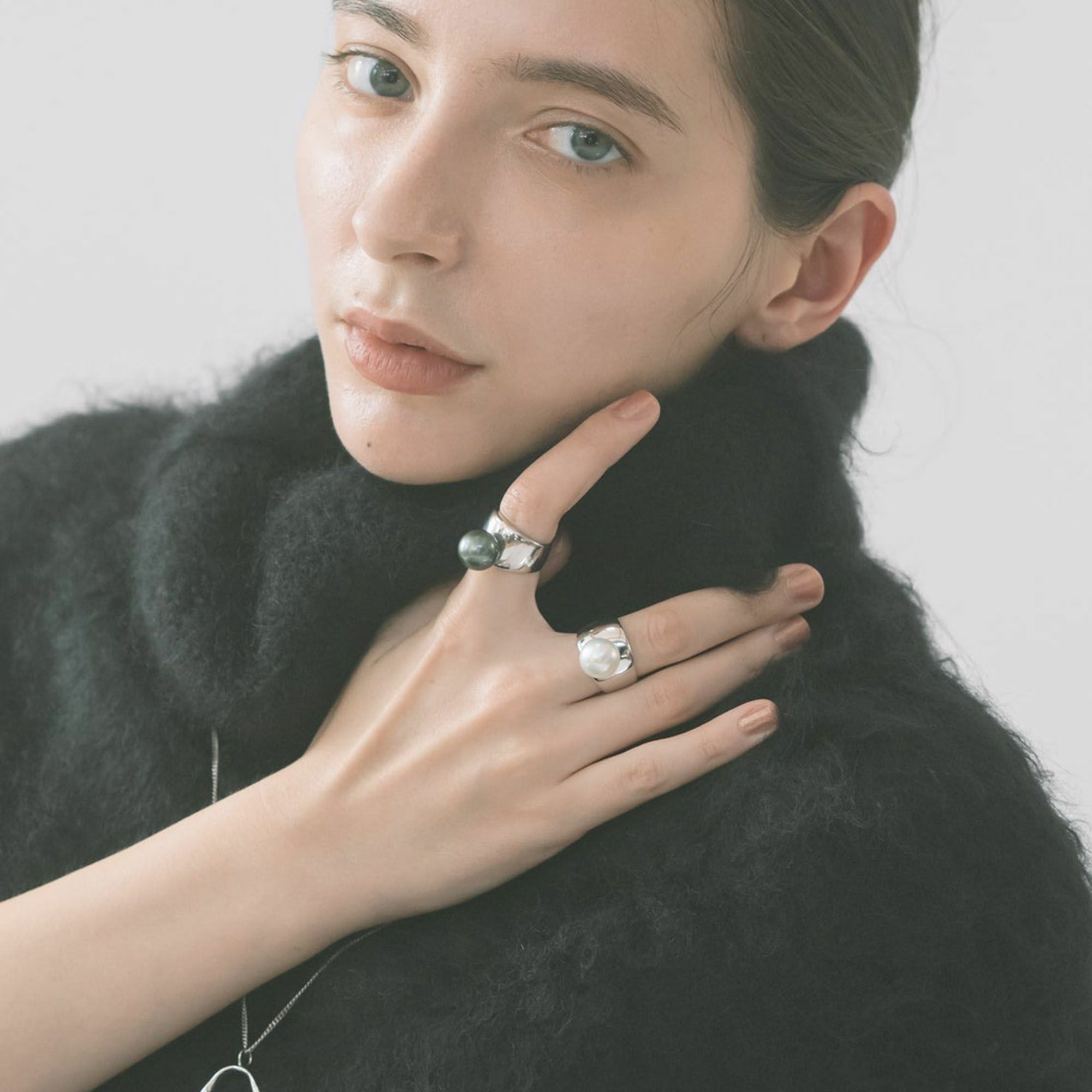 マルレナ マルゴリング　淡水真珠11mmUP ホワイト SV925