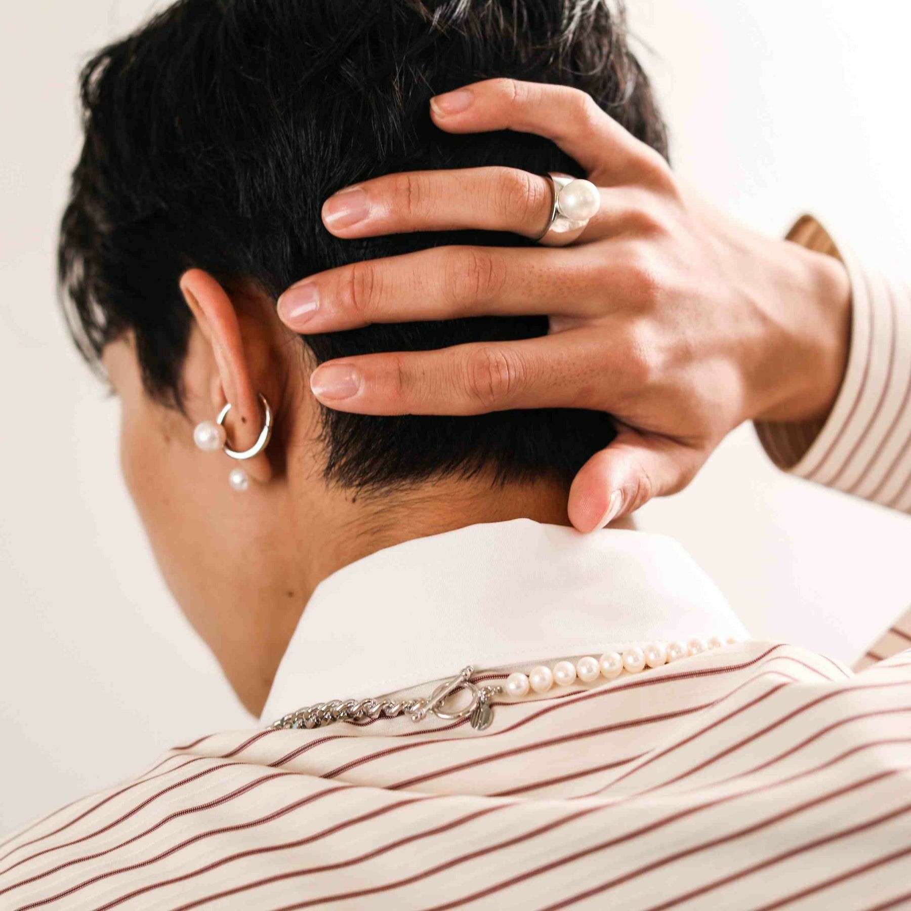 マルレナ マルゴリング　淡水真珠11mmUP ホワイト SV925