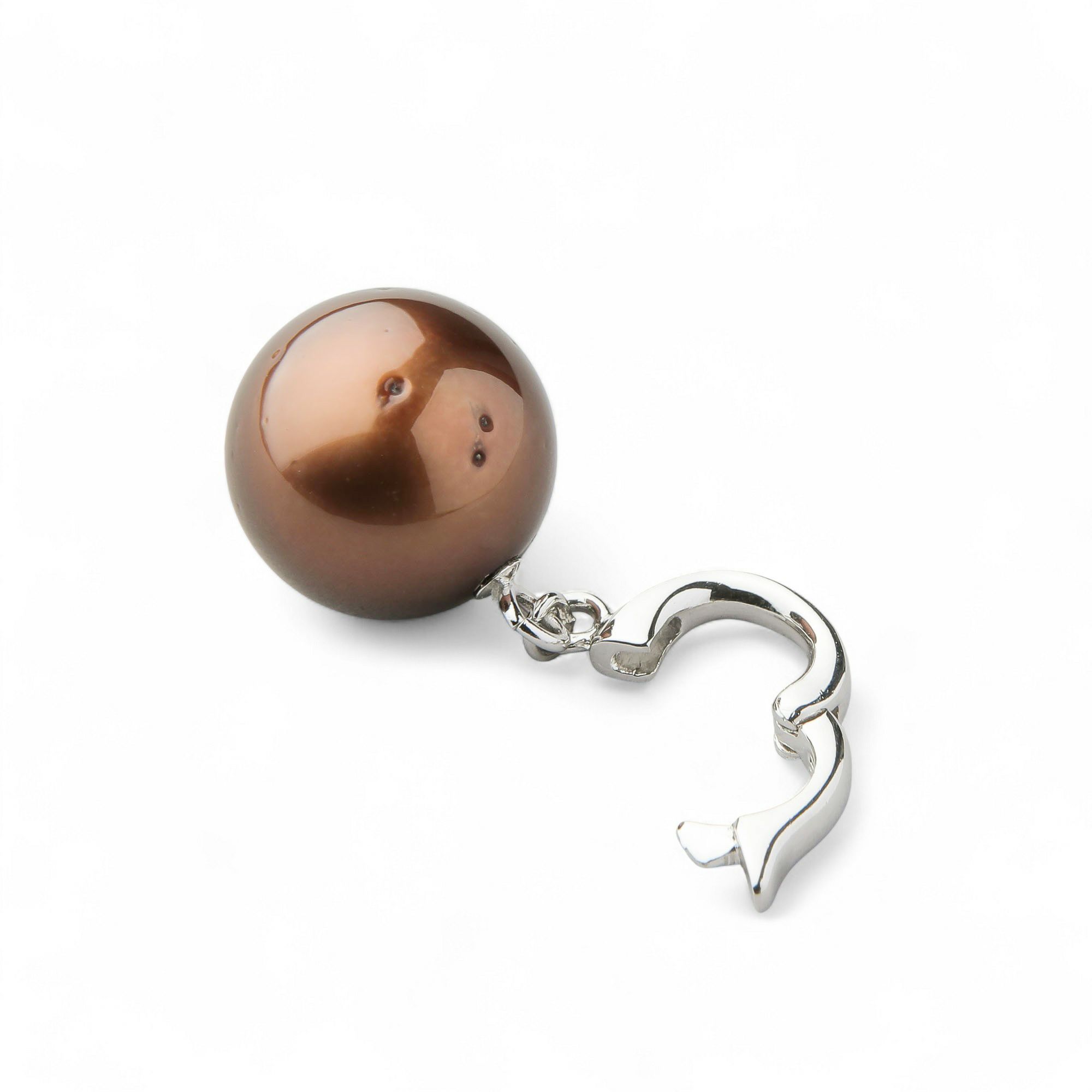 Chocolat タヒチ黒蝶真珠 ペンダントトップ/クリッカー 13mmUP SV925