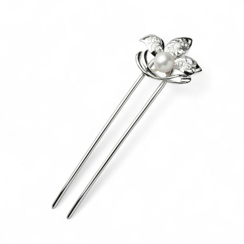 淡水真珠 かんざし（簪）11mmUP　唐草