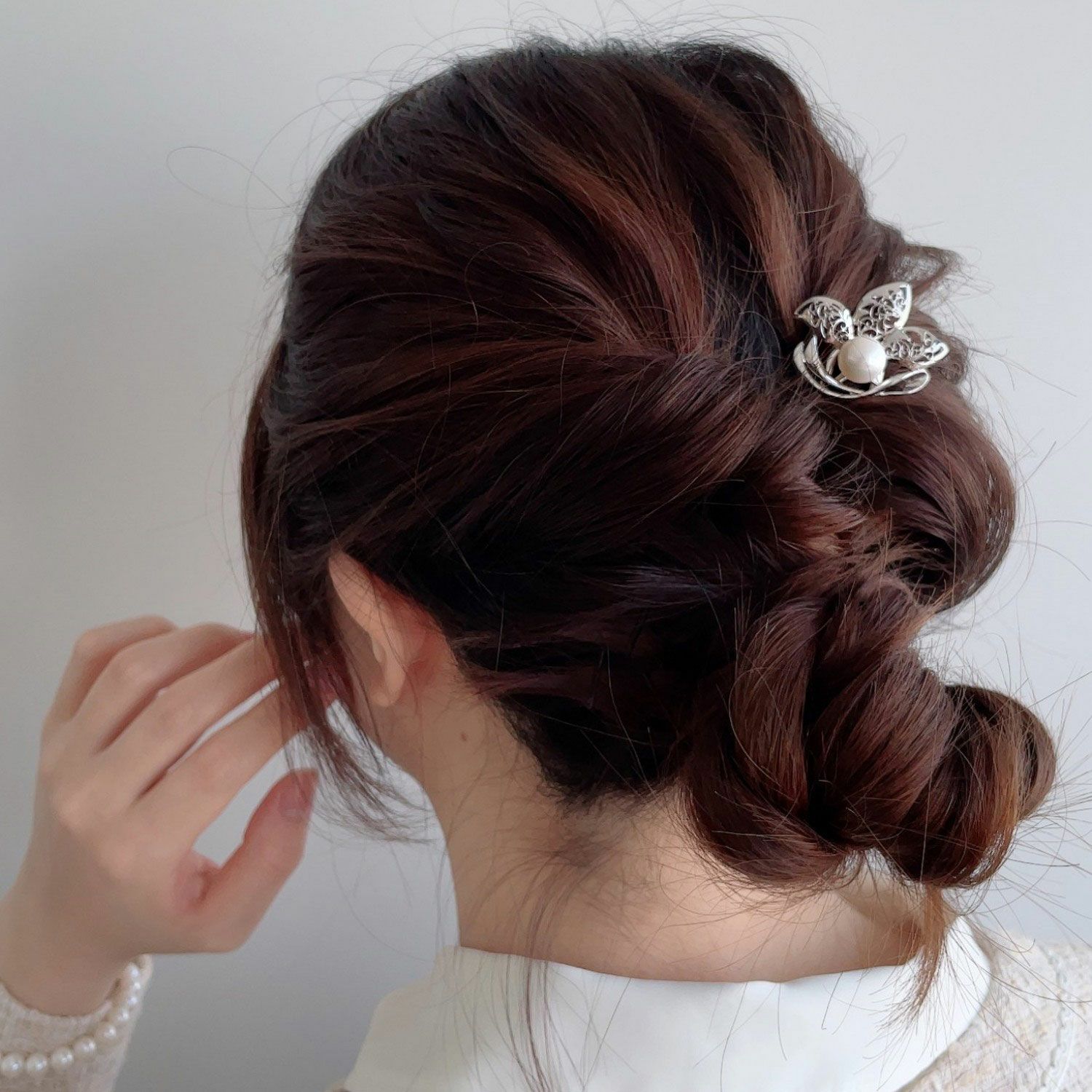 淡水真珠 かんざし（簪）11mmUP　唐草