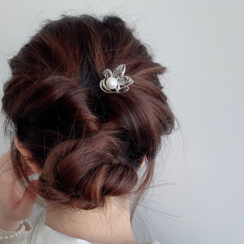 淡水真珠 かんざし（簪）11mmUP　唐草