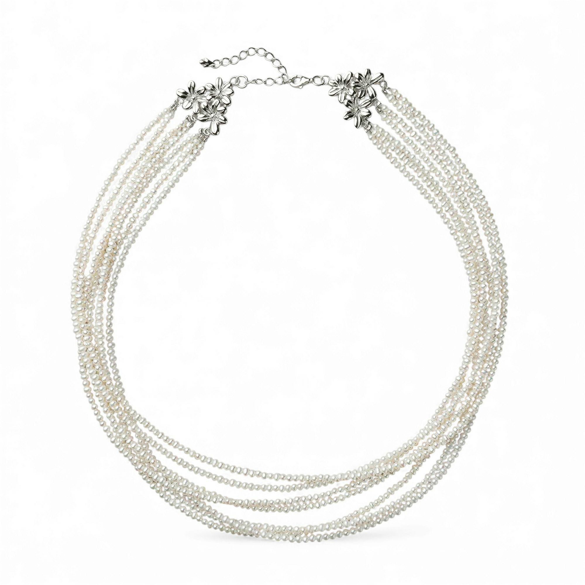 淡水真珠 7連ネックレス 2.0-2.5mm SV925