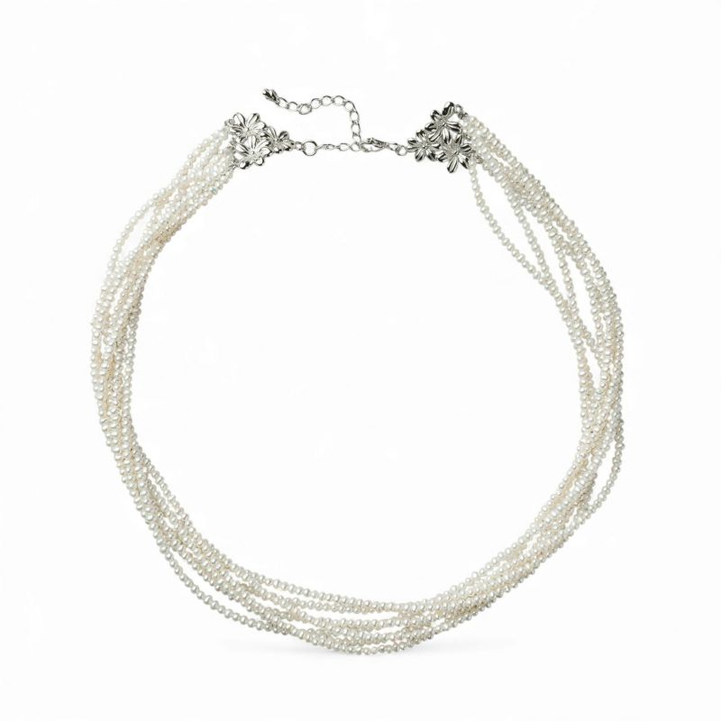 淡水真珠 7連ネックレス 2.0-2.5mm SV925