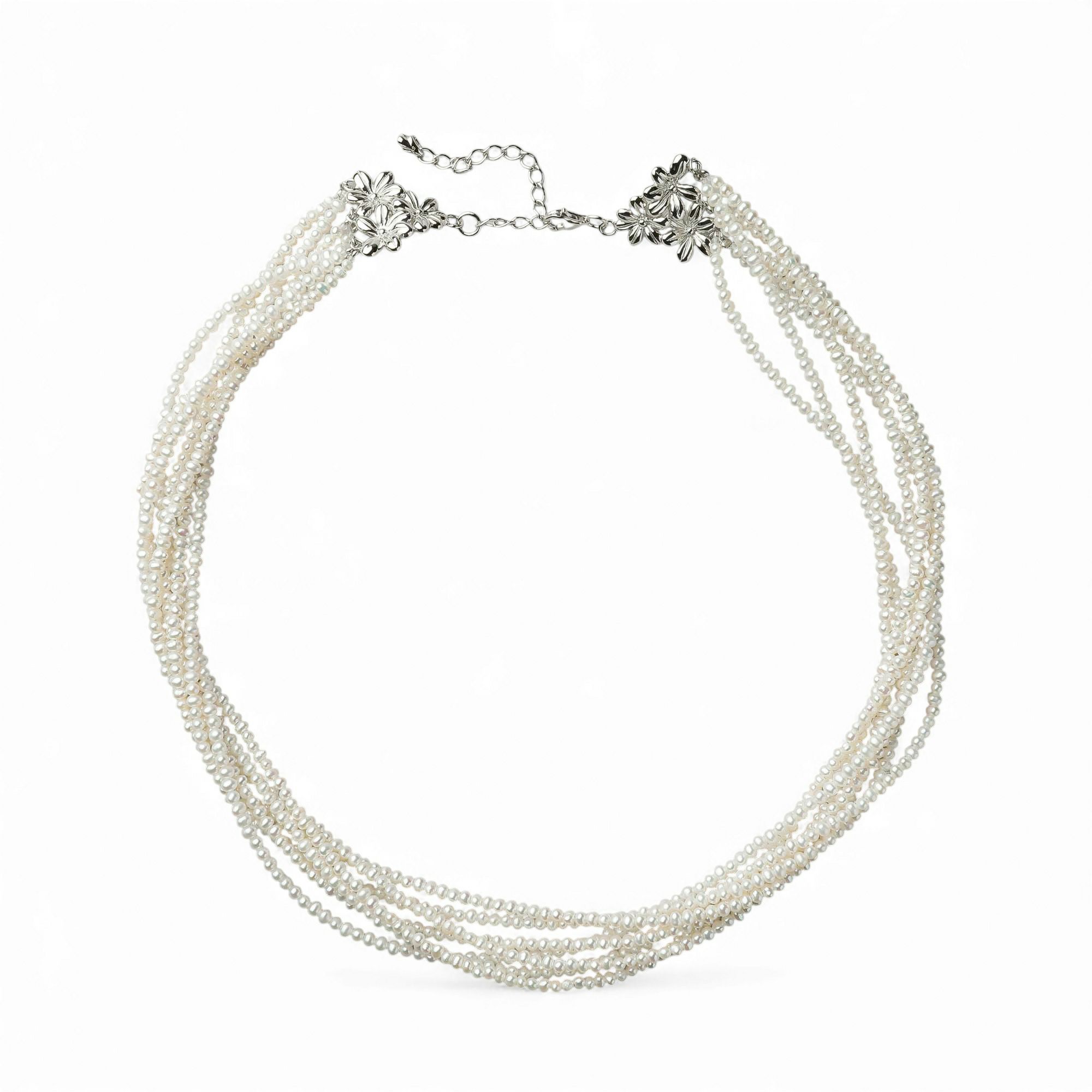 淡水真珠 7連ネックレス 2.0-2.5mm SV925