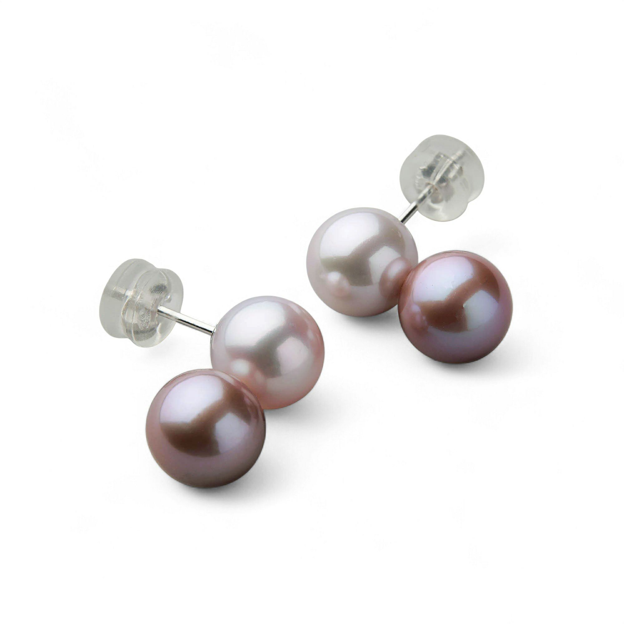 Bubble 淡水真珠 ダブルピアス　9mmUP K14WG