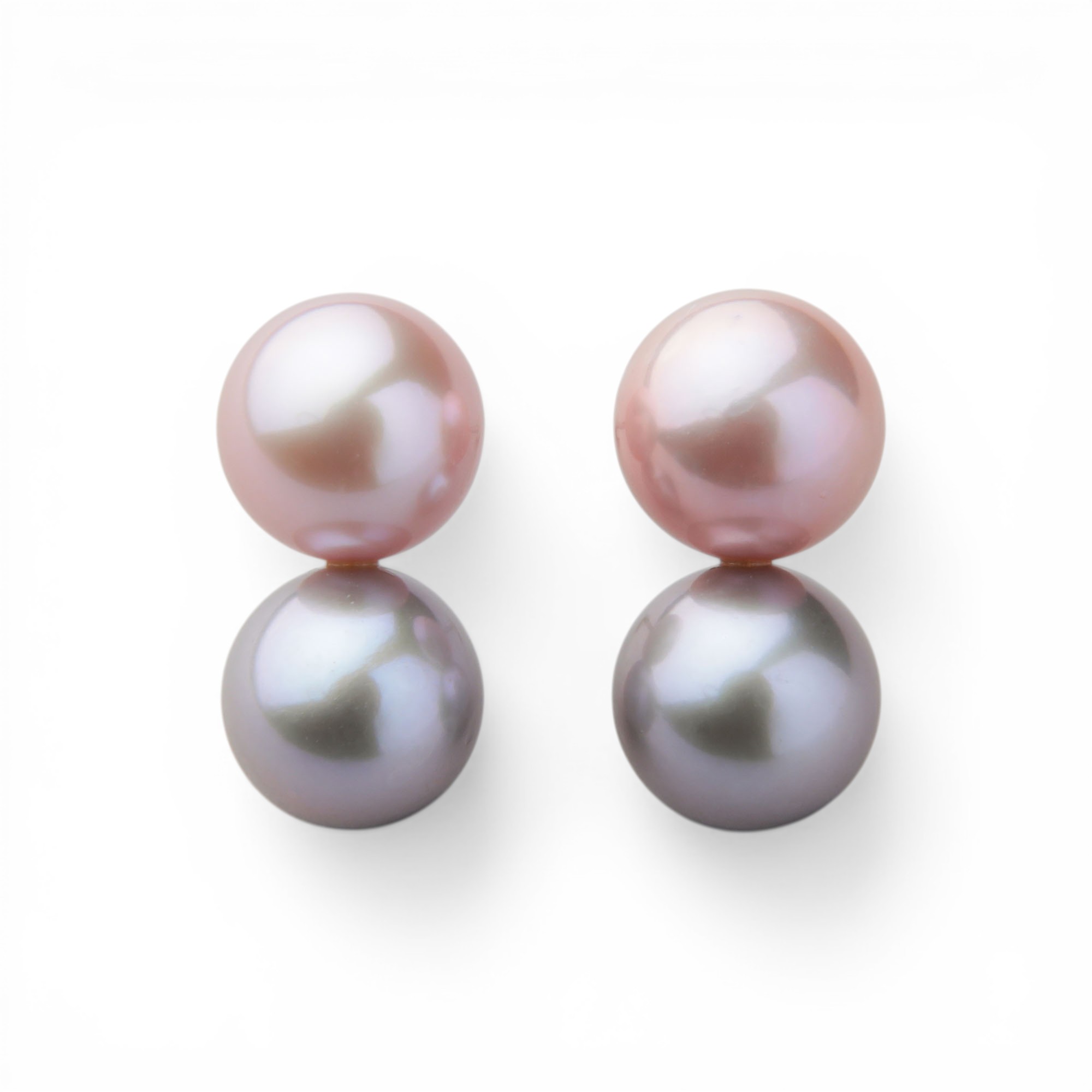 Bubble 淡水真珠 ダブルピアス　9mmUP K14WG