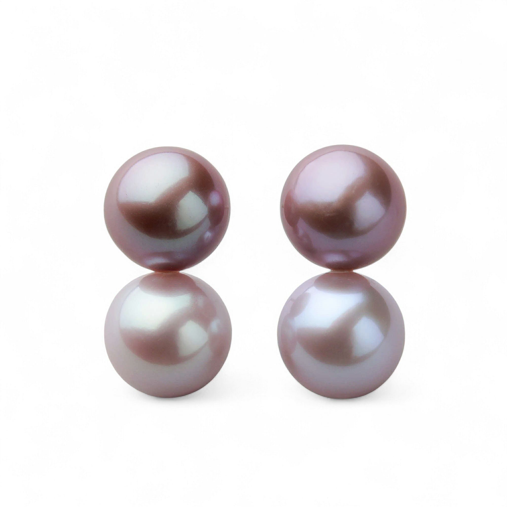 Bubble 淡水真珠 ダブルピアス　9mmUP K14WG