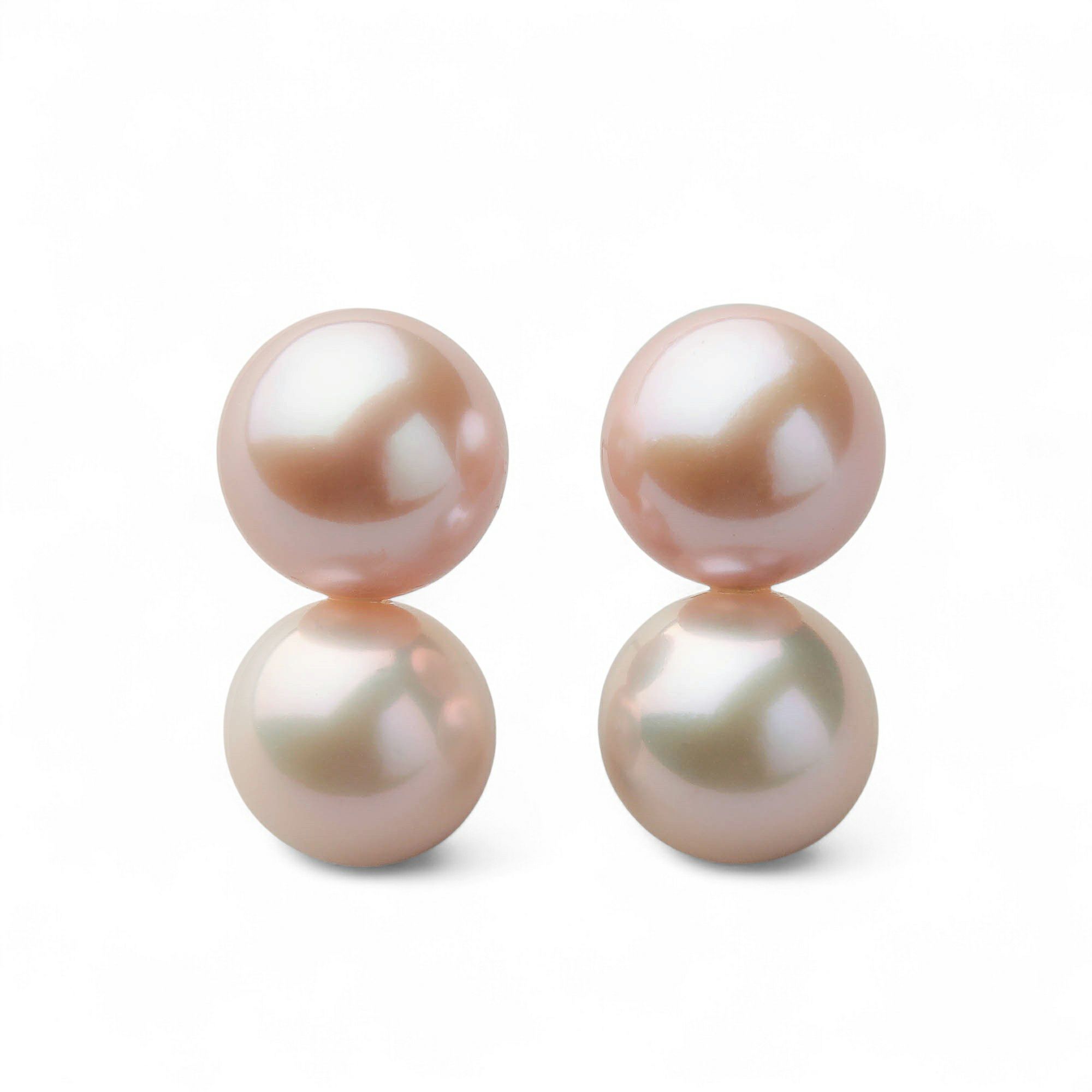 Bubble 淡水真珠 ダブルピアス　9mmUP K14WG