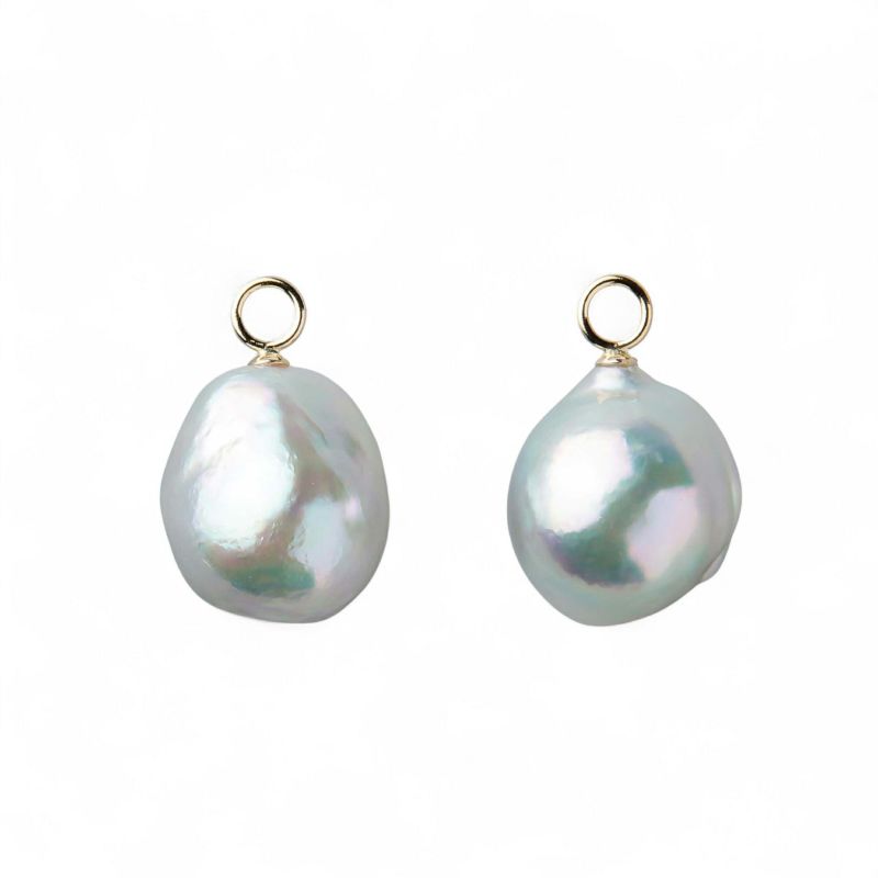 breeze あこやバロック真珠 フープイヤリング　11mmUP K18YG