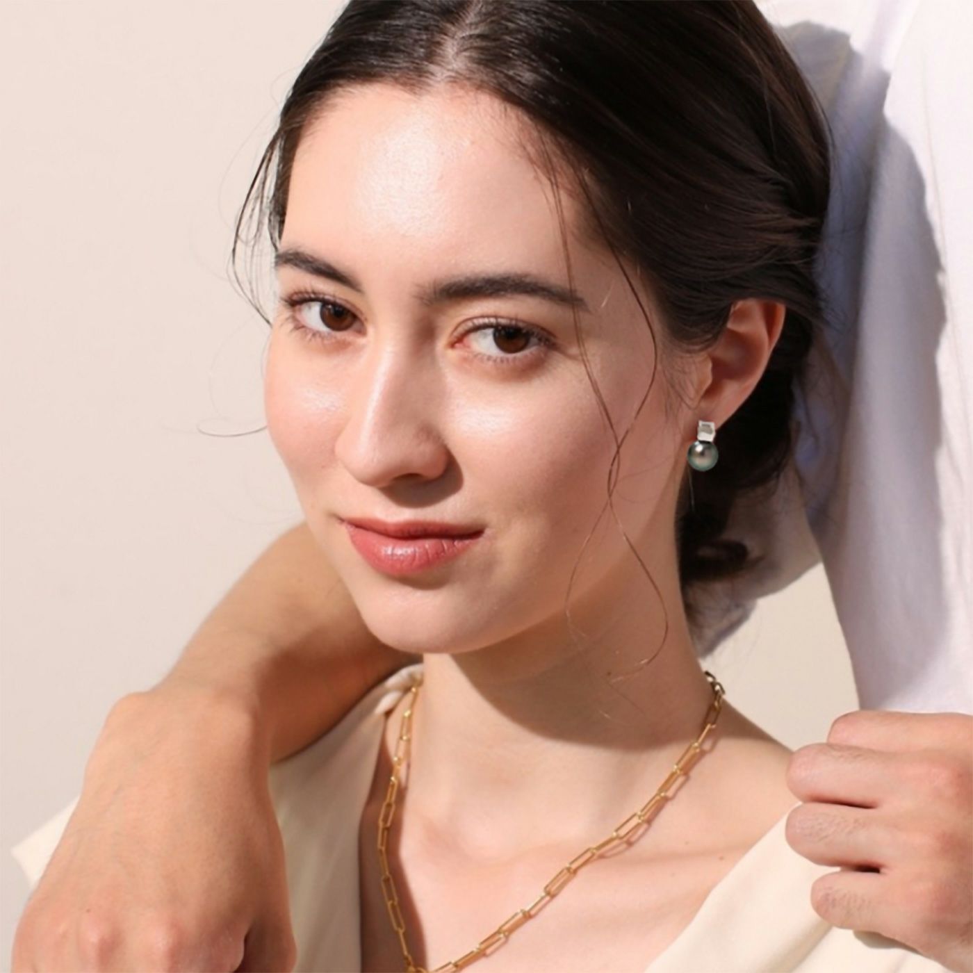 マルレナ キャレピアス タヒチ黒蝶真珠　9mmUP SV925/SV925GP K14WG/K18YG