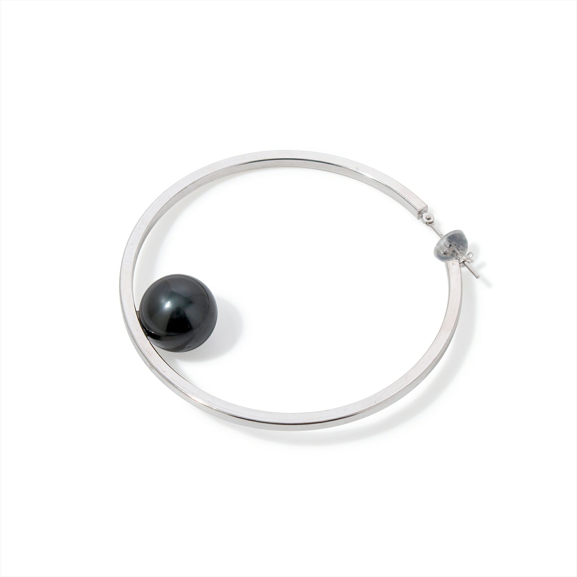 マルレナ ミラージュピアス タヒチ黒蝶真珠　11mmUP SV925/K14WG