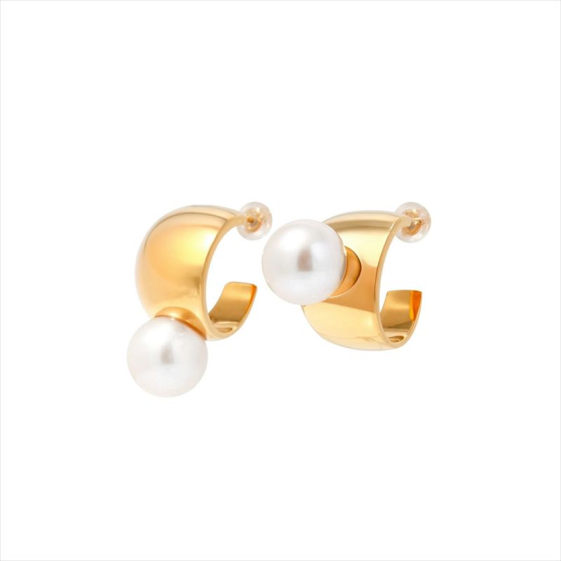 マルレナ マルゴピアス 淡水真珠　11mmUP SV925 GP/K18YG