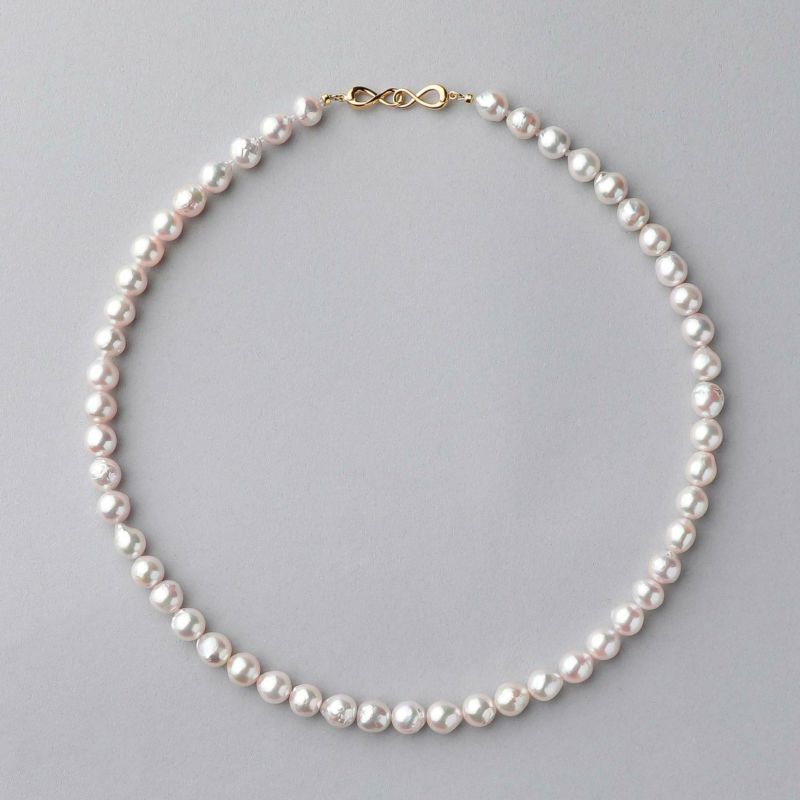 WEB限定】あこや真珠 バロック ネックレス 7.5-8.0mm SV925 GP