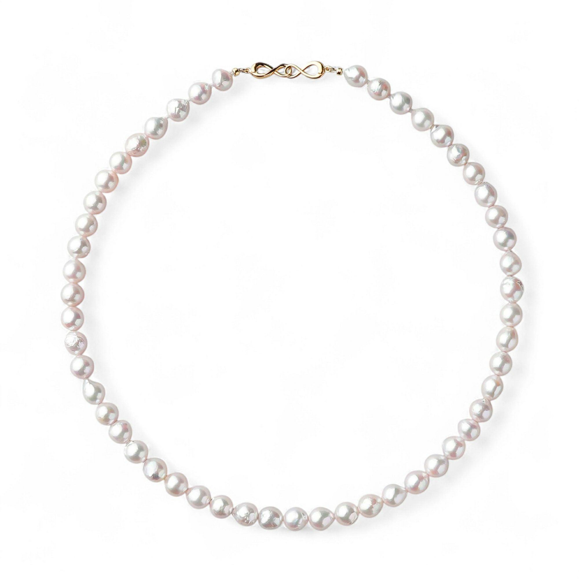 【WEB限定】あこや真珠 バロック ネックレス　7.5-8.0mm SV925 GP