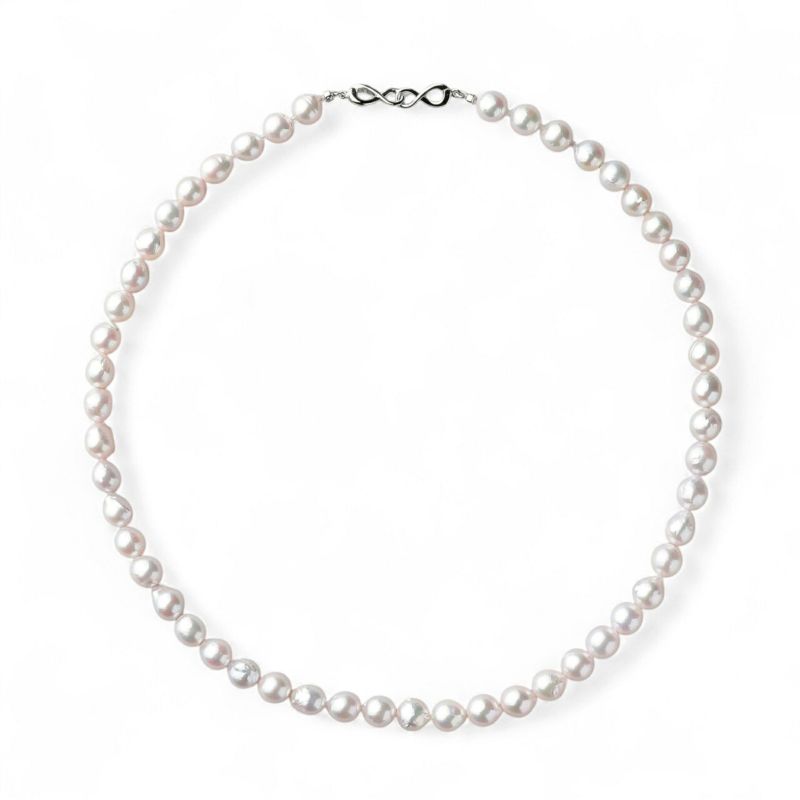 【WEB限定】あこや真珠 バロック ネックレス　7.5-8.0mm SV925