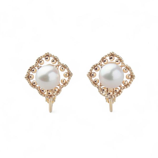 Fleur Eclat あこや真珠 フラワーイヤリング