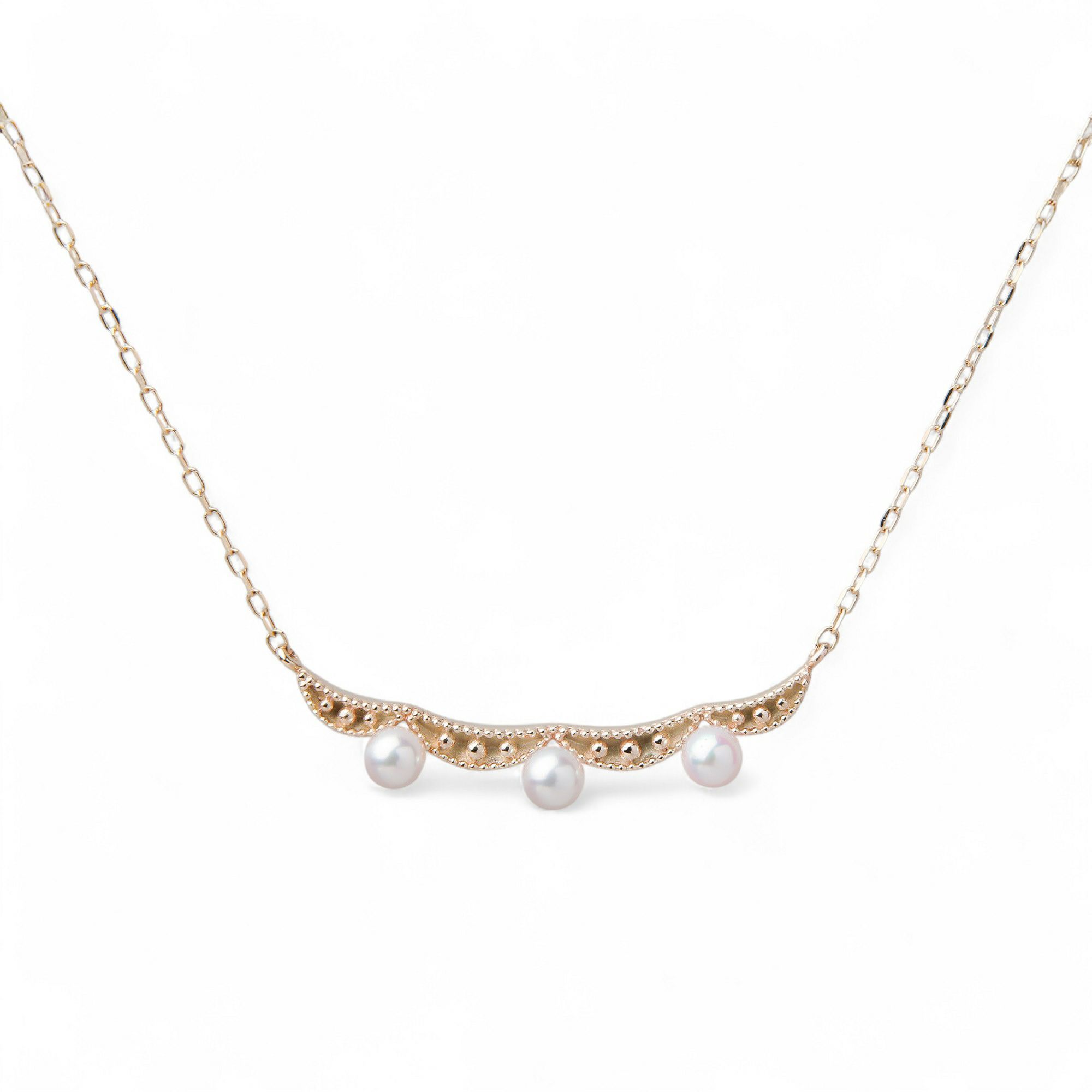 Fleur Eclat あこや真珠 ティアラペンダント 3.0-3.5mm K10YG