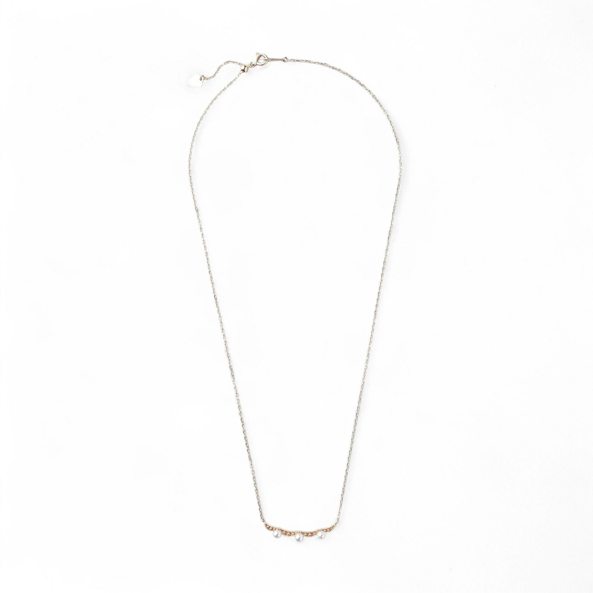 Fleur Eclat あこや真珠 ティアラペンダント 3.0-3.5mm K10YG