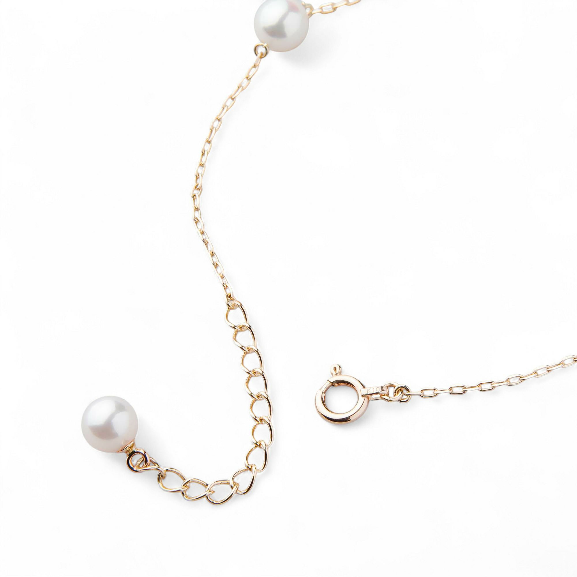 Fleur Eclat あこや真珠 フラワーブレスレット　5.0-5.5mm K10YG