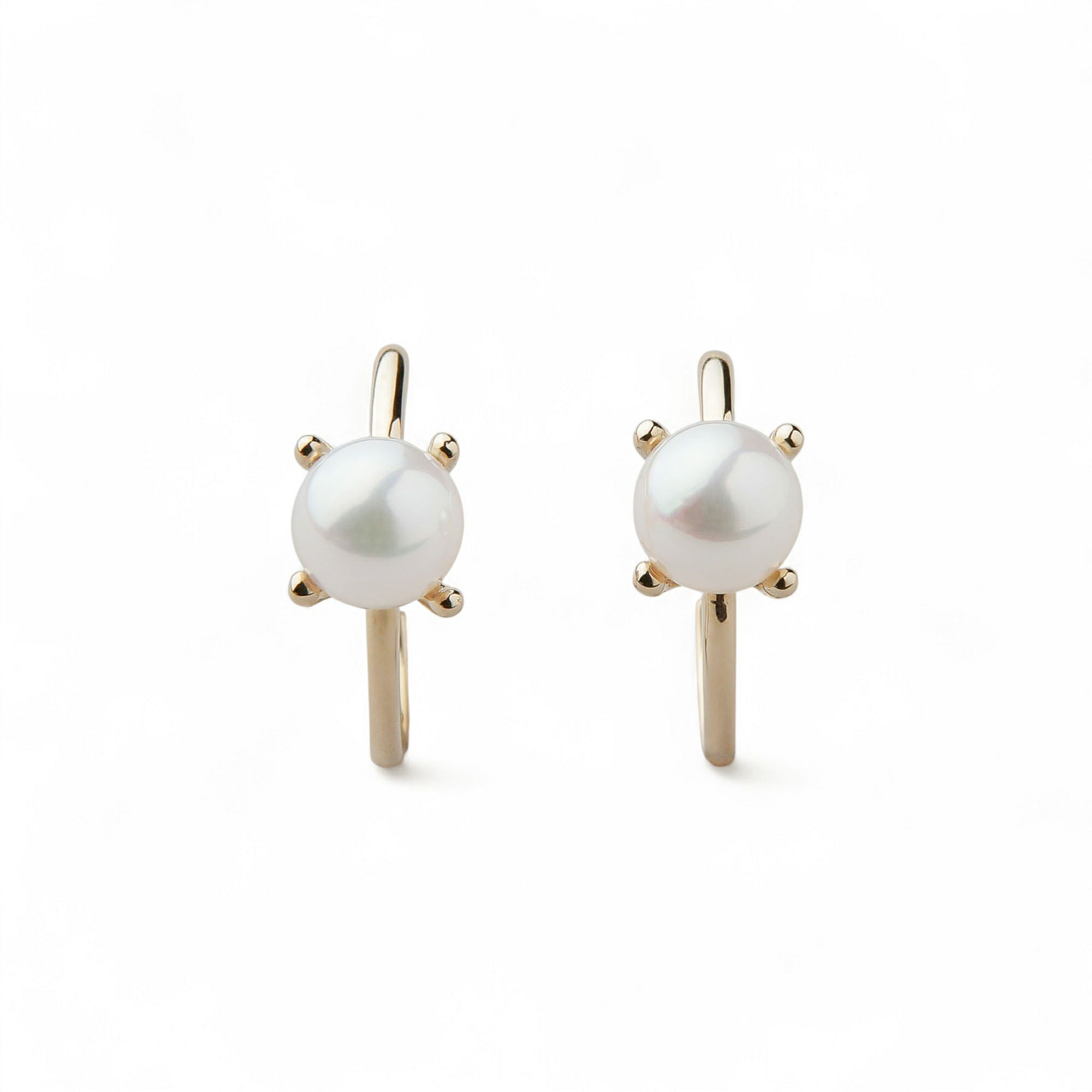 Carina あこや真珠 フープピアス　5.5-6.0mm K10YG